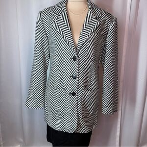 Vintage Newport News Lined Blazer Sz 10 Herringbone 3 Button Classic Career wear